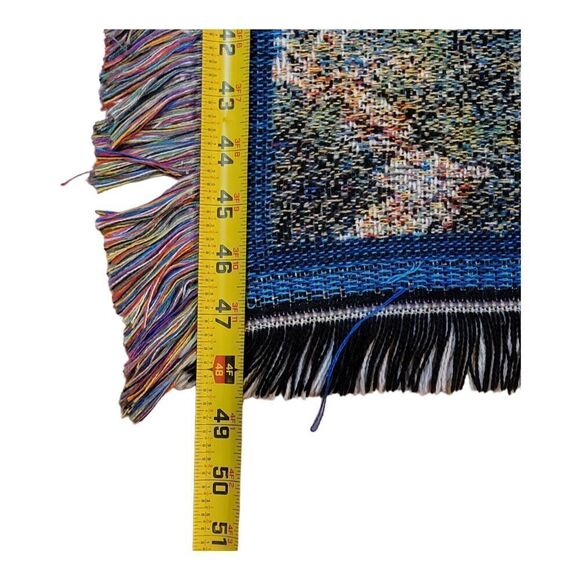 Thomas Kinkade Tapestry Throw Blanket Lamplight Bridge Painter of Light USA Made - Picture 8 of 8